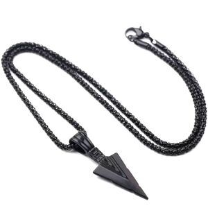 Retro Men's Arrowhead Alloy Pendant Necklace